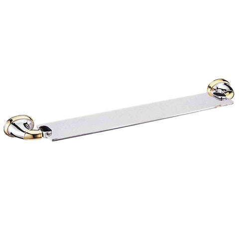 Kingston Brass BA629CPB Glass Shelf, Polished Chrome - Polished Chrome/Polished Brass