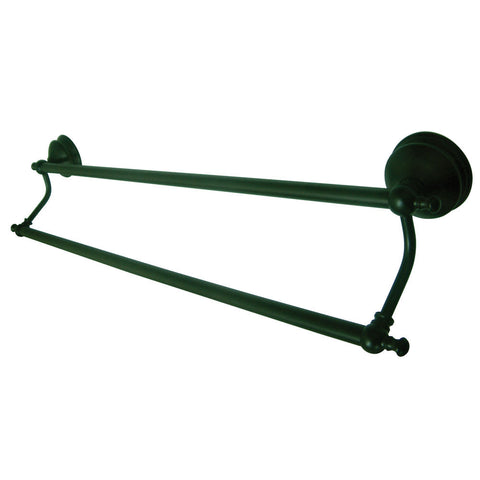 Kingston Brass BA761318ORB Naples 18" Dual Towel Bar, Oil Rubbed Bronze - Oil Rubbed Bronze