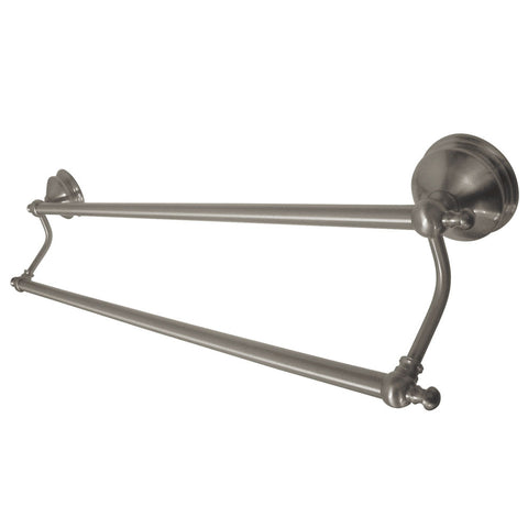 Kingston Brass BA761318SN Naples 18" Dual Towel Bar, Satin Nickel - Satin Nickel