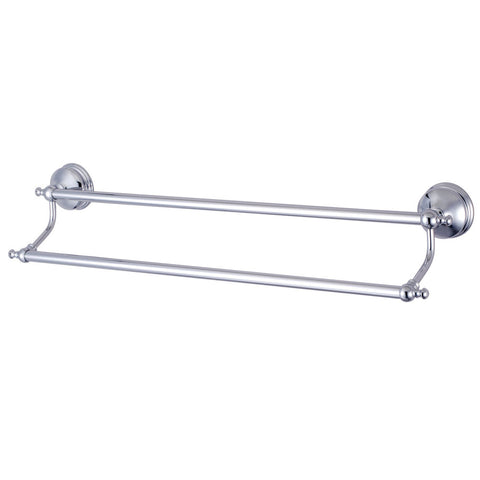 Kingston Brass BA7613C Naples 24" Dual Towel Bar, Chrome - Polished Chrome