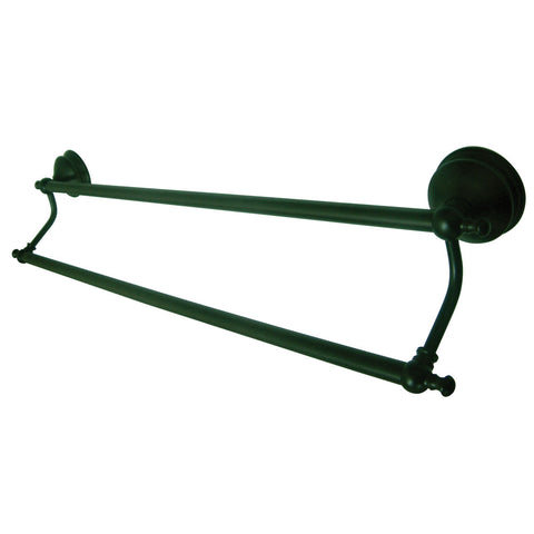 Kingston Brass BA7613ORB Naples 24" Dual Towel Bar, Oil Rubbed Bronze - Oil Rubbed Bronze