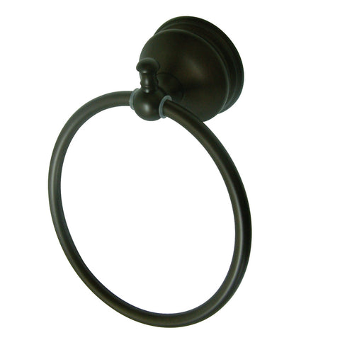 Kingston Brass BA7614ORB Naples Towel Ring, Oil Rubbed Bronze - Oil Rubbed Bronze