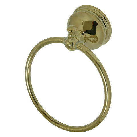 Kingston Brass BA7614PB Naples Towel Ring, Polished Brass - Polished Brass