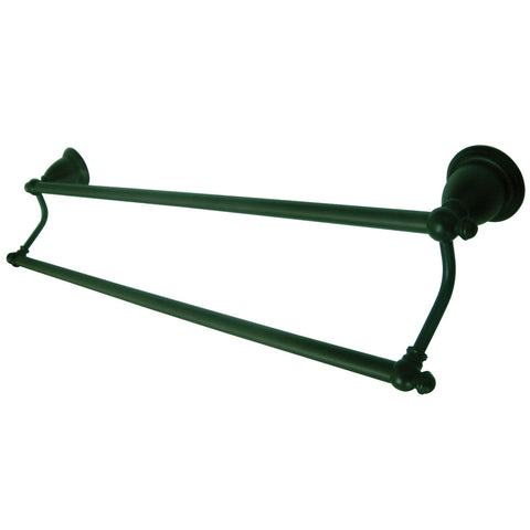 Kingston Brass BA7973ORB English Vintage 24" Dual Towel Bar, Oil Rubbed Bronze - Oil Rubbed Bronze
