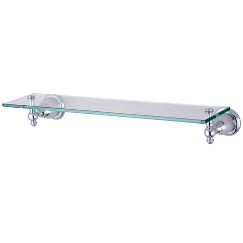 Kingston Brass BA7979C English Vintage Cosmetic Glass Shelf, Chrome - Polished Chrome