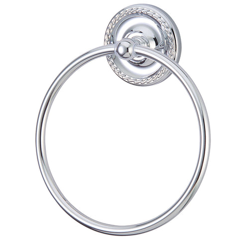 Kingston Brass BA914C Laurel 6" Towel Ring, Polished Chrome - Polished Chrome