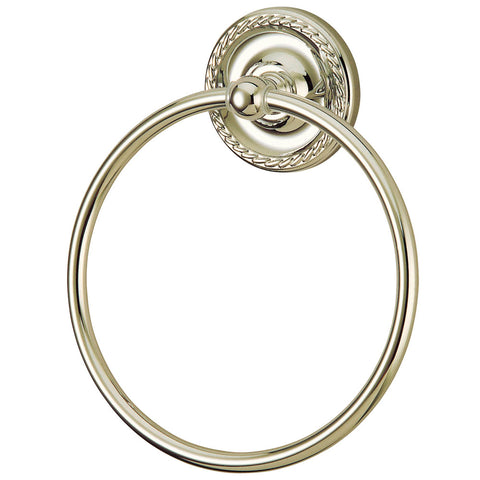 Kingston Brass BA914SN Laurel 6" Towel Ring, Satin Nickel - Satin Nickel