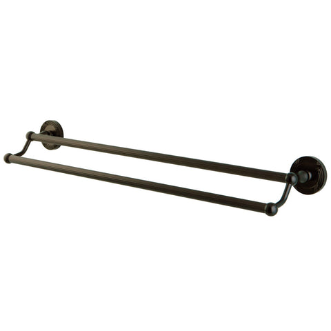 Kingston Brass BA9313ORB Georgian 24" Dual Towel Bar, Oil Rubbed Bronze - Oil Rubbed Bronze