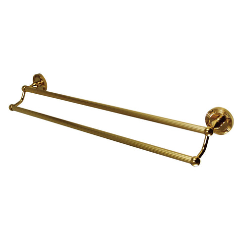 Kingston Brass BA9313PB Georgian 24" Dual Towel Bar, Polished Brass - Polished Brass
