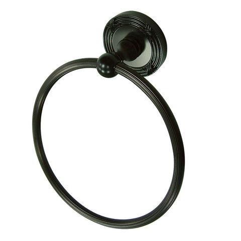 Kingston Brass BA9314ORB Georgian Towel Ring, Oil Rubbed Bronze - Oil Rubbed Bronze