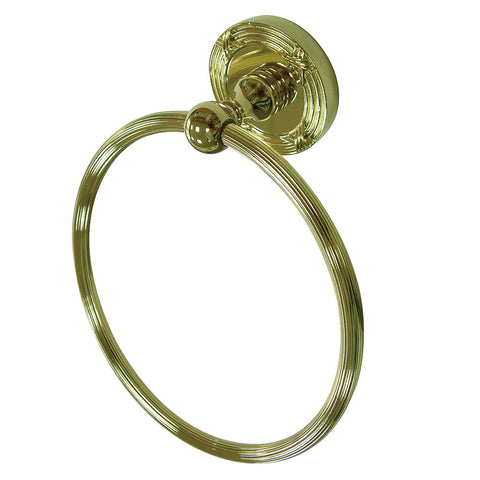 Kingston Brass BA9314PB Georgian Towel Ring, Polished Brass - Polished Brass