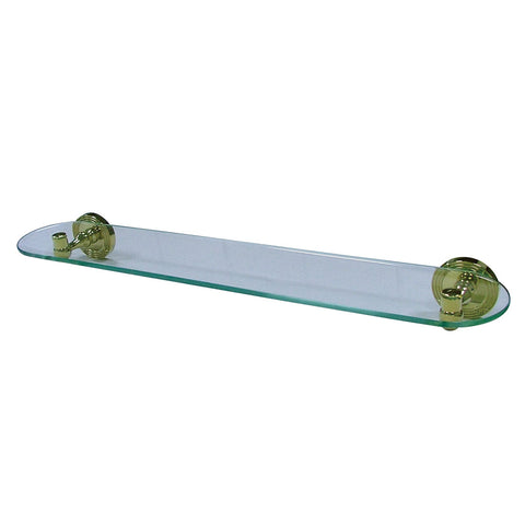 Kingston Brass BA9319PB Georgian Cosmetic Glass Shelf, Polished Brass - Polished Brass