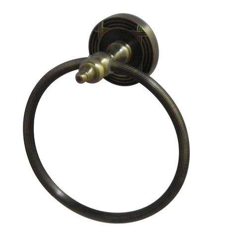 Kingston Brass BA9914AB Templeton Towel Ring, Vintage Brass - Vintage Brass