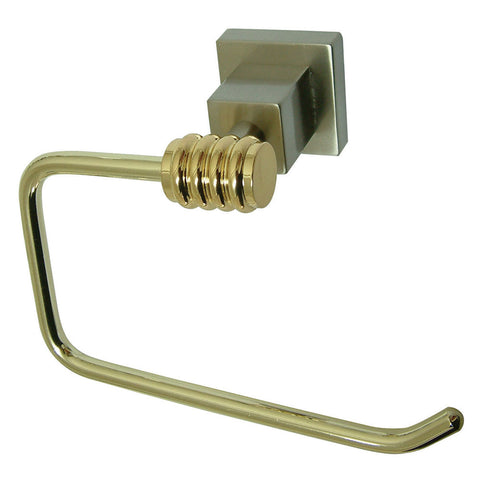 Kingston Brass BAH4648Z3SNPB Single Post Toilet Paper Holder, Satin Nickel/Polished Brass - Satin Nickel/Polished Brass