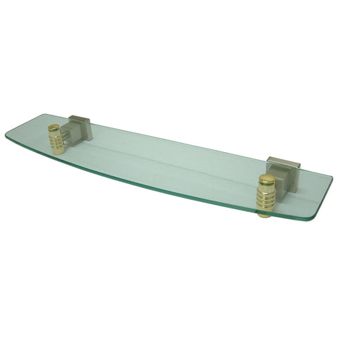 Kingston Brass BAH4649SNPB Glass Shelf, Satin Nickel/Polished Brass - Satin Nickel/Polished Brass