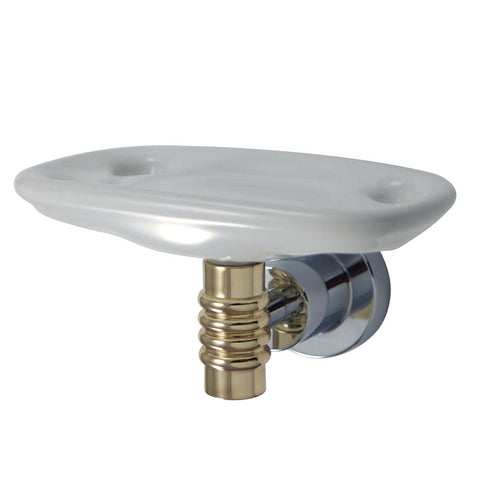 Kingston Brass BAH8616CPB Toothbrush/Tumbler, Polished Chrome - Polished Chrome/Polished Brass