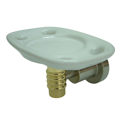 Kingston Brass BAH8616SNPB Toothbrush/Tumbler, Satin Nickel/Polished Brass - Satin Nickel/Polished Brass