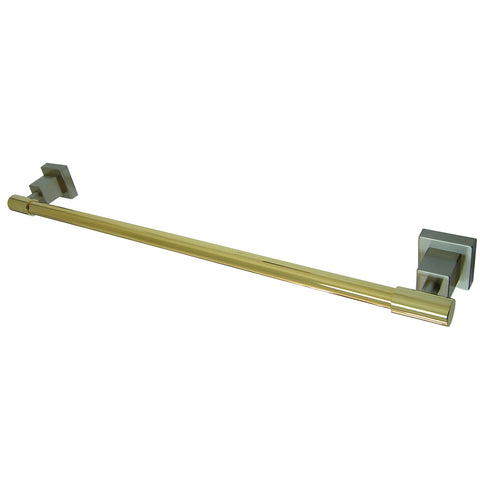 Kingston Brass BAH8641SNPB 24" Towel Bar, Satin Nickel/Polished Brass - Satin Nickel/Polished Brass