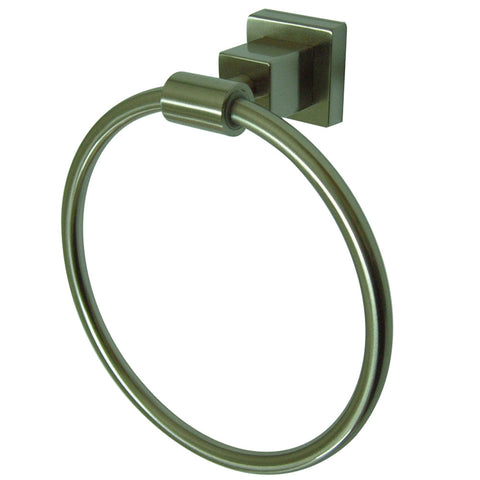 Kingston Brass BAH8644SN 6" Towel Ring, Satin Nickel - Satin Nickel