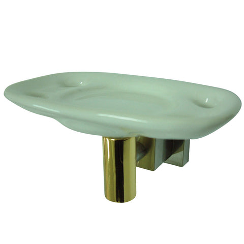 Kingston Brass BAH8646SNPB Toothbrush/Tumbler Holder, Satin Nickel/Polished Brass - Satin Nickel/Polished Brass
