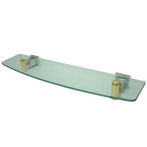 Kingston Brass BAH8649CPB Glass Shelf, Polished Chrome - Polished Chrome/Polished Brass