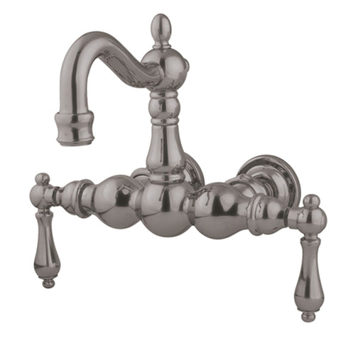Kingston Brass CC1001T8 Vintage 3-3/8" Wall Mount Tub Filler, Satin Nickel - Satin Nickel