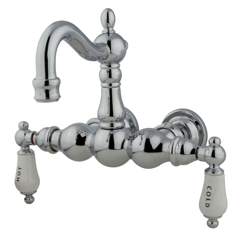 Kingston Brass CC1004T1 Vintage 3-3/8" Wall Mount Tub Filler, Polished Chrome - Polished Chrome