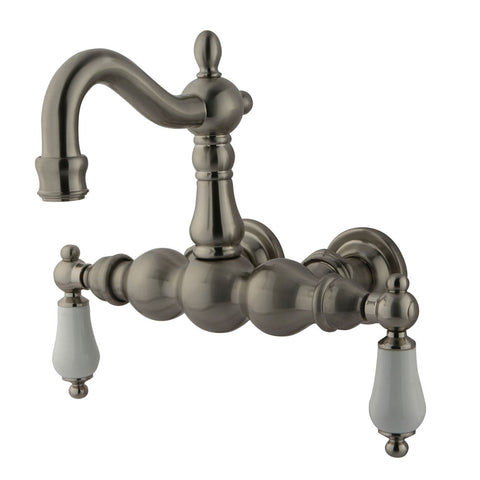 Kingston Brass CC1005T8 Vintage 3-3/8" Wall Mount Tub Filler, Satin Nickel - Satin Nickel