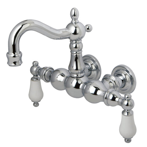 Kingston Brass CC1006T1 Vintage 3-3/8" Wall Mount Tub Filler, Polished Chrome - Polished Chrome