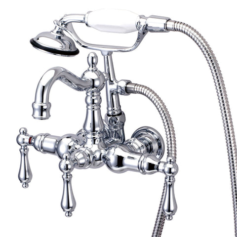 Kingston Brass CC1008T1 Vintage 3-3/8" Wall Mount Tub Filler, Polished Chrome - Polished Chrome