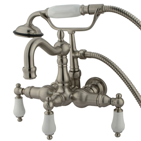Kingston Brass CC1011T8 Vintage 3-3/8" Wall Mount Tub Filler, Satin Nickel - Satin Nickel