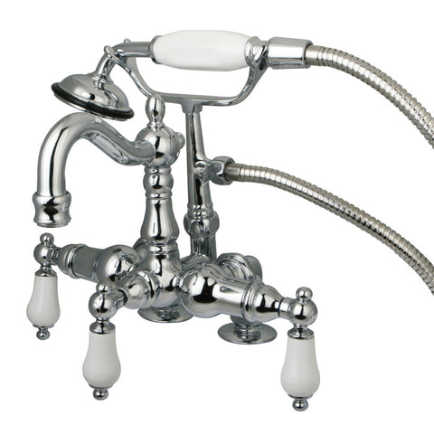 Kingston Brass CC1016T1 Vintage 3-3/8" Deck Mount Tub Filler, Polished Chrome - Polished Chrome