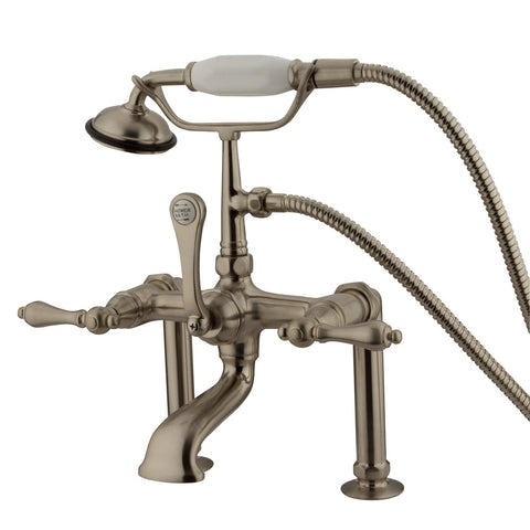 Kingston Brass CC103T8 Vintage 7" Deck Mount Tub Filler, Satin Nickel - Satin Nickel
