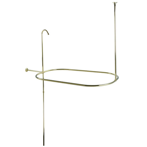 Kingston Brass CC10402 Vintage Oval Shower Riser With Enclosure, Polished Brass - Polished Brass