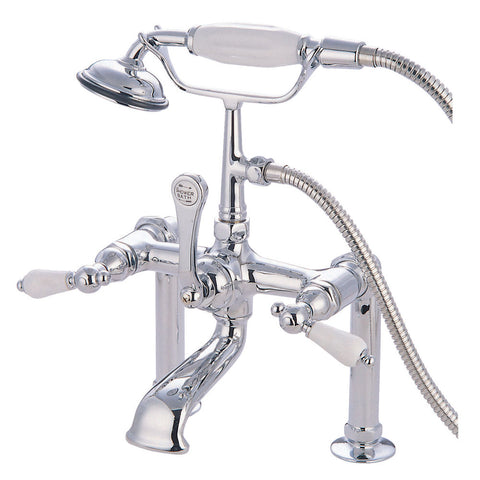 Kingston Brass CC106T1 Vintage 7" Deck Mount Tub Filler, Polished Chrome - Polished Chrome