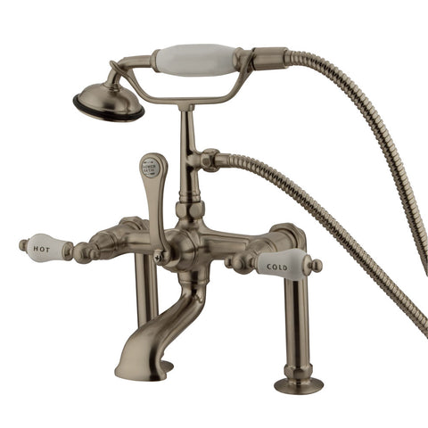 Kingston Brass CC107T8 Vintage 7" Deck Mount Tub Filler, Satin Nickel - Satin Nickel