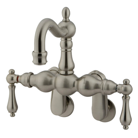 Kingston Brass CC1081T8 Vintage Wall Mount Tub Filler with Adjustable Centers, Satin Nickel - Satin Nickel