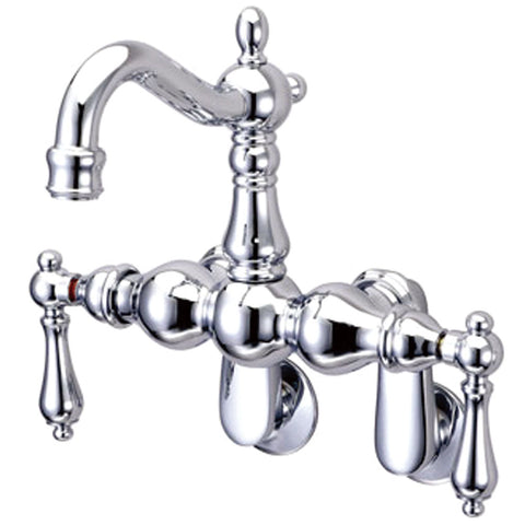 Kingston Brass CC1082T1 Vintage Wall Mount Tub Filler with Adjustable Centers, Polished Chrome - Polished Chrome