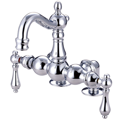 Kingston Brass CC1092T1 Vintage 3-3/8" Deck Mount Tub Filler, Polished Chrome - Polished Chrome
