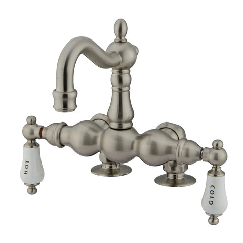 Kingston Brass CC1095T8 Vintage 3-3/8" Deck Mount Tub Filler, Satin Nickel - Satin Nickel