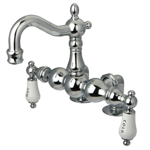 Kingston Brass CC1096T1 Vintage 3-3/8" Deck Mount Tub Filler, Polished Chrome - Polished Chrome