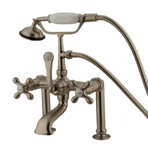 Kingston Brass CC109T8 Vintage 7" Deck Mount Tub Filler, Satin Nickel - Satin Nickel