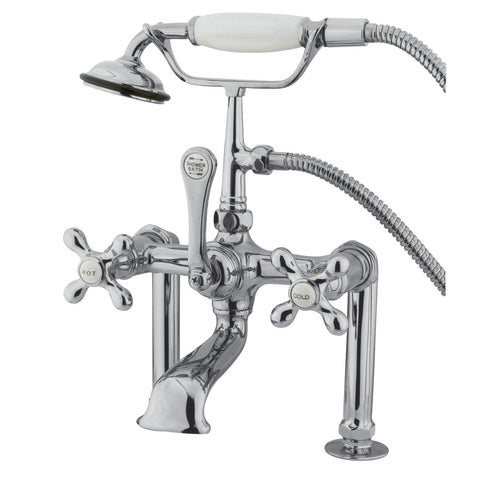 Kingston Brass CC110T1 Vintage 7" Deck Mount Tub Filler, Polished Chrome - Polished Chrome