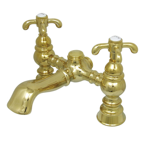 Kingston Brass CC1134T2 Vintage 7" Deck Mount Tub Filler, Polished Brass - Polished Brass