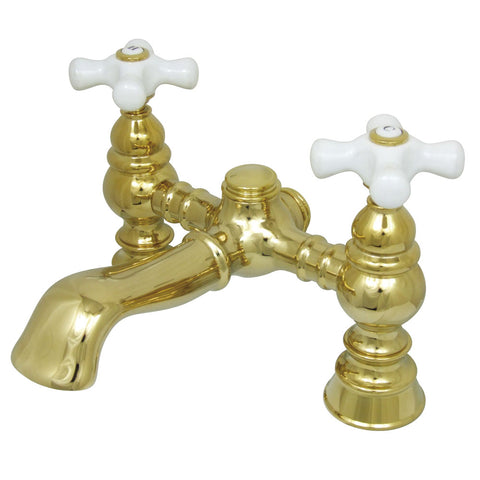 Kingston Brass CC1136T2 Vintage 7" Deck Mount Tub Filler, Polished Brass - Polished Brass