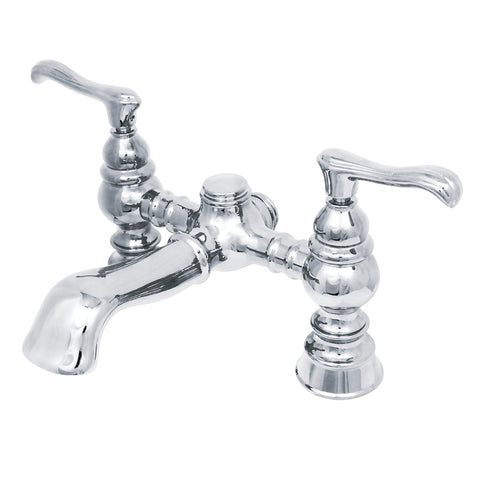 Kingston Brass CC1138T1 Vintage 7" Deck Mount Tub Filler, Polished Chrome - Polished Chrome