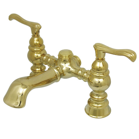 Kingston Brass CC1138T2 Vintage 7" Deck Mount Tub Filler, Polished Brass - Polished Brass