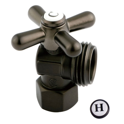 Kingston Brass CC13005X 1/2" IPS, 3/4" Hose thread Angle Shut-off Valve, Oil Rubbed Bronze - Oil Rubbed Bronze