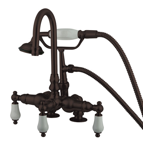 Kingston Brass CC15T5 Vintage 3-3/8" Deck Mount Tub Filler, Oil Rubbed Bronze - Oil Rubbed Bronze