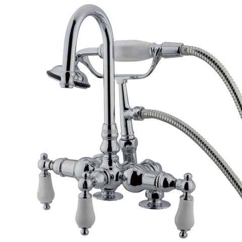 Kingston Brass CC16T1 Vintage 3-3/8" Deck Mount Tub Filler, Polished Chrome - Polished Chrome
